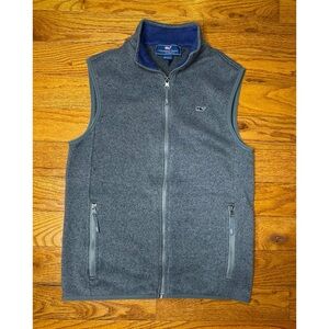 Vineyard Vines Men’s Vest Gray w/ Navy Trim Size XS